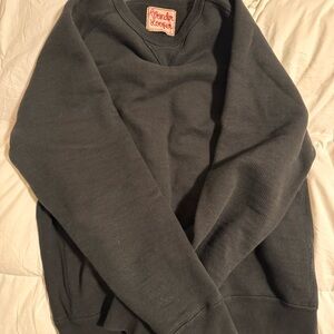 Wonder Looper Pullover Crewneck - Double Heavyweight French Terry Sumi Black XL